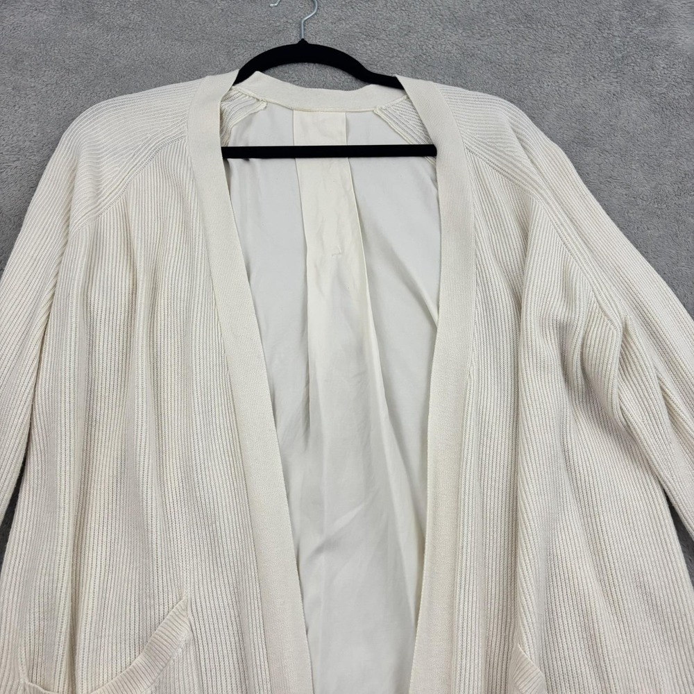 Lululemon Still At Ease Wrap Cardigan Sweater Womens 8 Ivory Cashlu Tencel Lagen - Picture 3 of 13